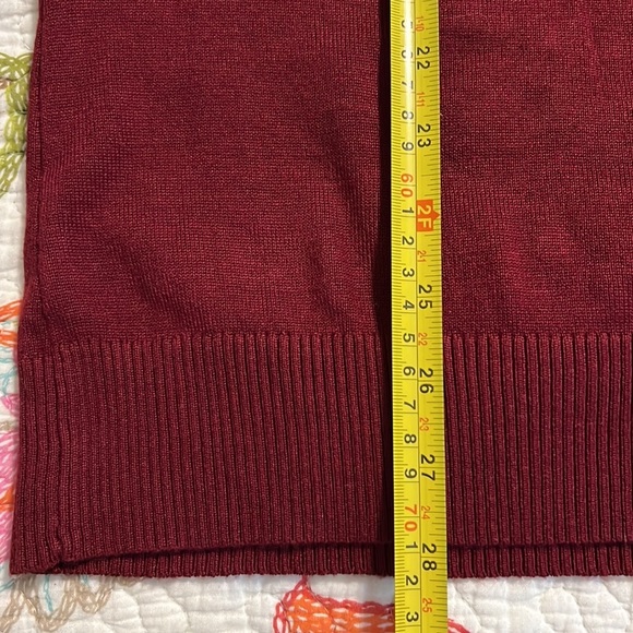 Vilci Milano womens size XL sweater dark rust pullover long sleeve rhinestones - Picture 5 of 12